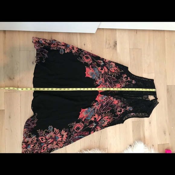 Women’s black free people Marsha printed slip - Picture 4 of 6